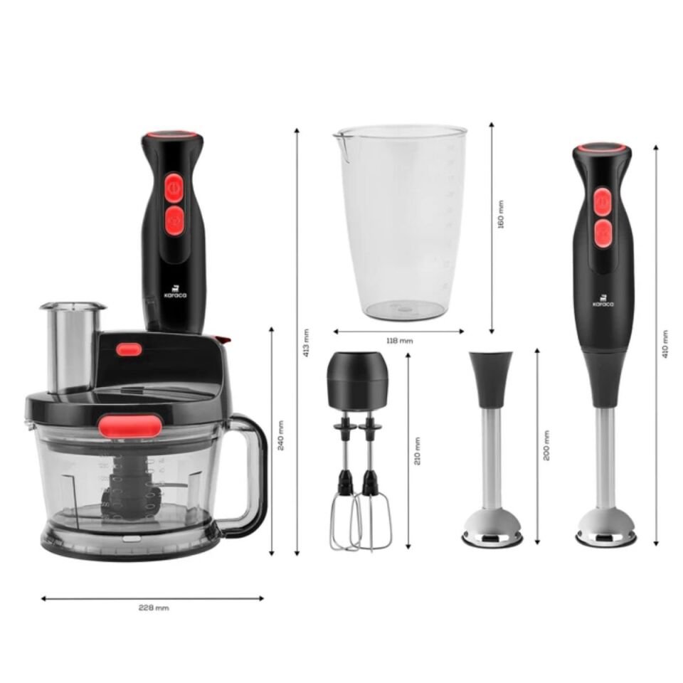 Karaca Pro Multimax 6 in 1 Çok Amaçlı Mutfak Robotu 2000W Black