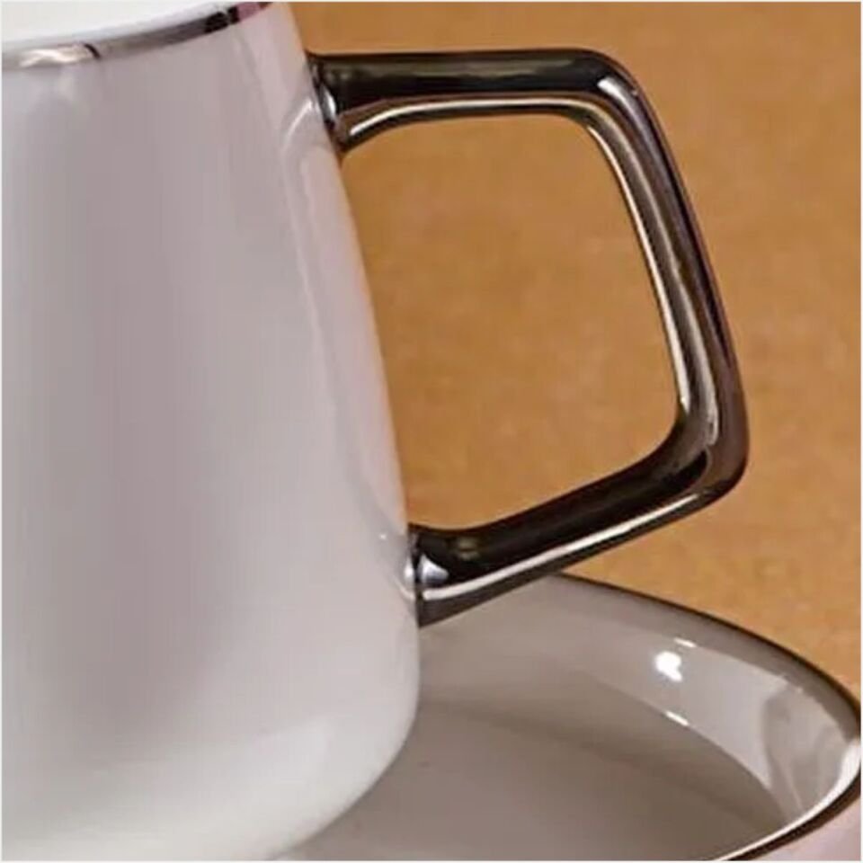 KARACA SATURN 6 KİŞİLİK KAHVE FİNCA PLATIN