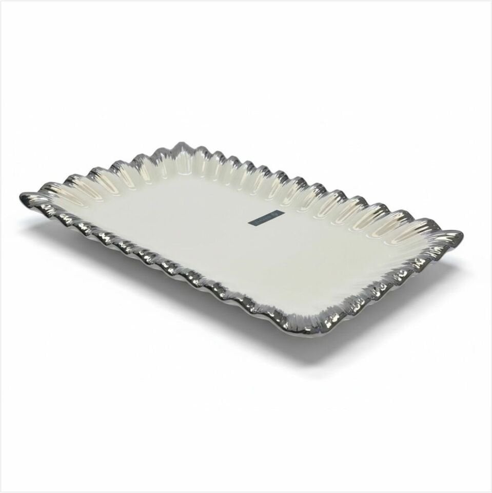 REKABET GBS 028 SOFIA SILVER DİKDÖRTGEN SUNUM TABAK