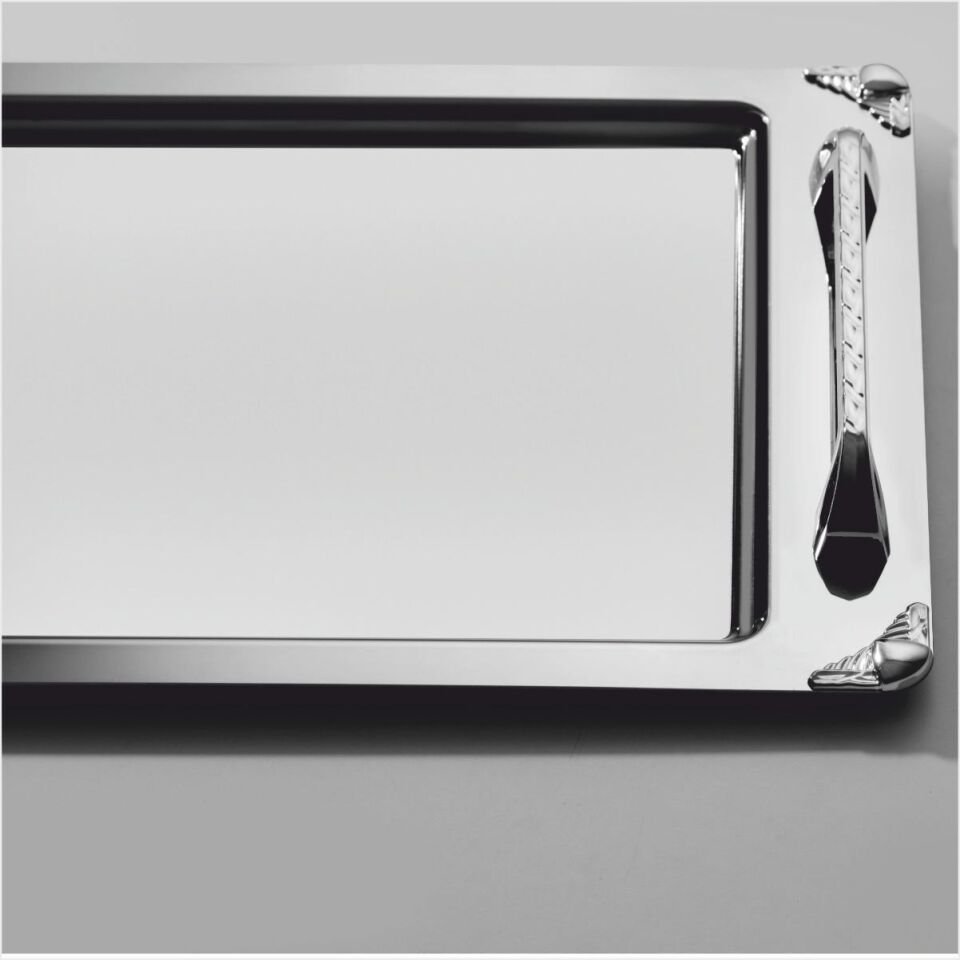 NEHİR VEGA AYAKLI SATEN KARTON KUTULU ÇAY TEPSİ