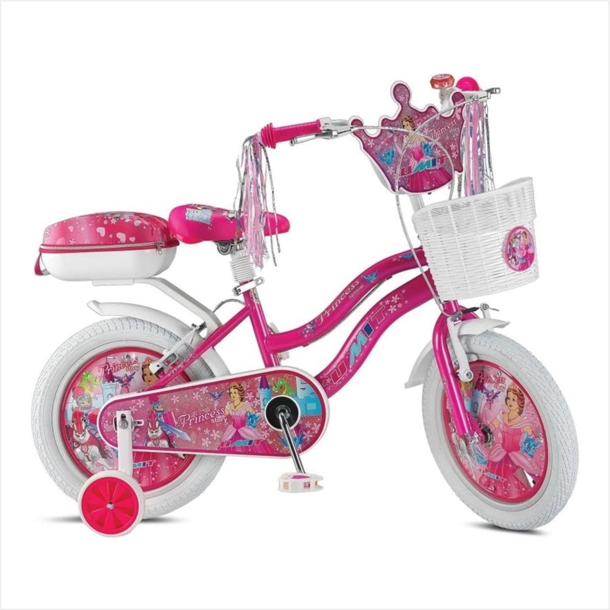 Ümit 16 Prencess-V-Sepet Bisiklet Pembe