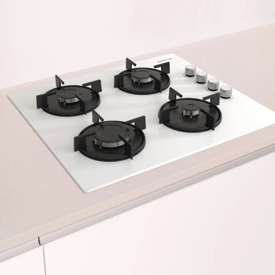 Profilo OO36P2O10L Beyaz Cam Ankastre Ocak