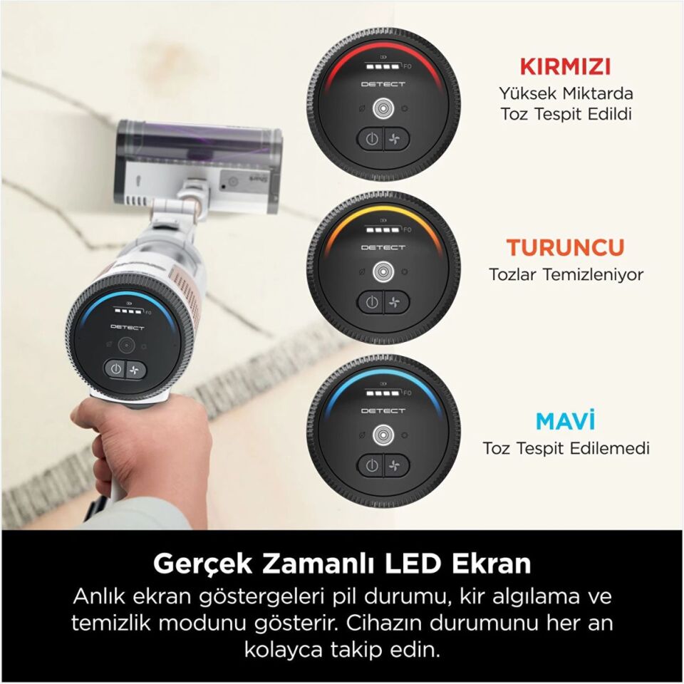 SHARK IW3612EUT KABLOSUZ DİKEY SÜPÜRGE BEYAZ