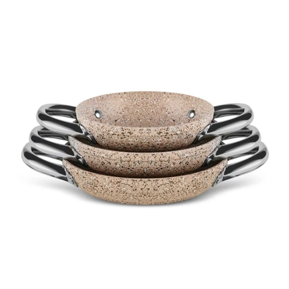 Karaca Biogranit Nare 6 Parça Sahan Seti Wood Kahverengi