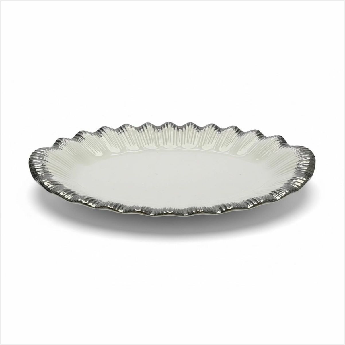 REKABET GBS 031 SOFIA SILVER OVAL SUNUM TABAK