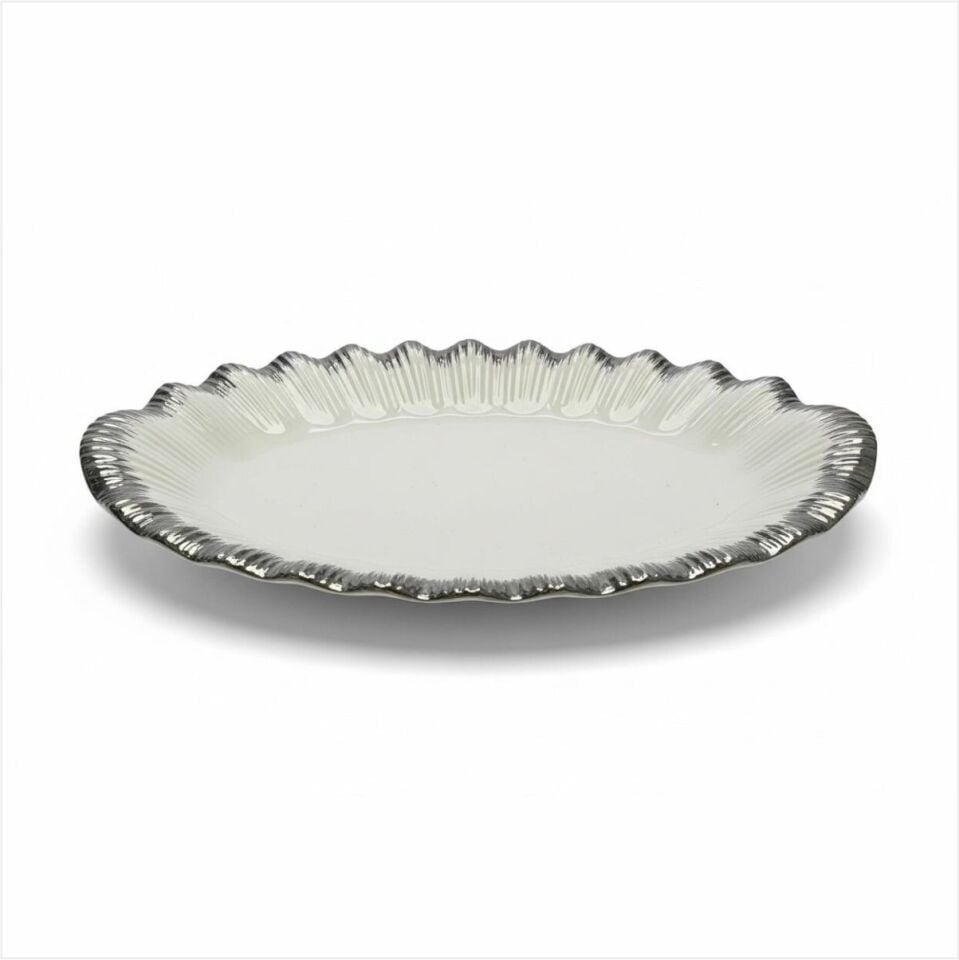 REKABET GBS 031 SOFIA SILVER OVAL SUNUM TABAK