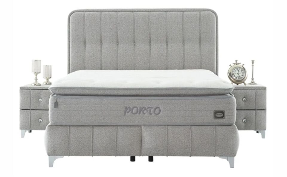 Lumera 160X200  Baza Set Bukle Gri Siyah