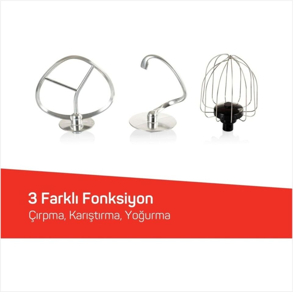 ARZUM AR1186-1700 CRUST MIX PRO 1500 STAND MİKSER- 2PIN GRİ