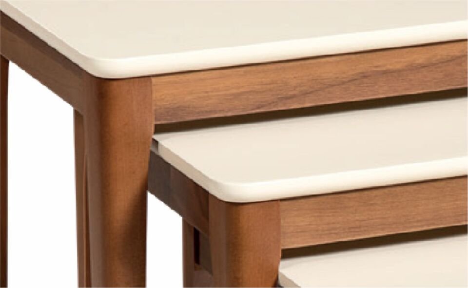 Furax Porto Zıgon Sehpa Krem/Cevız