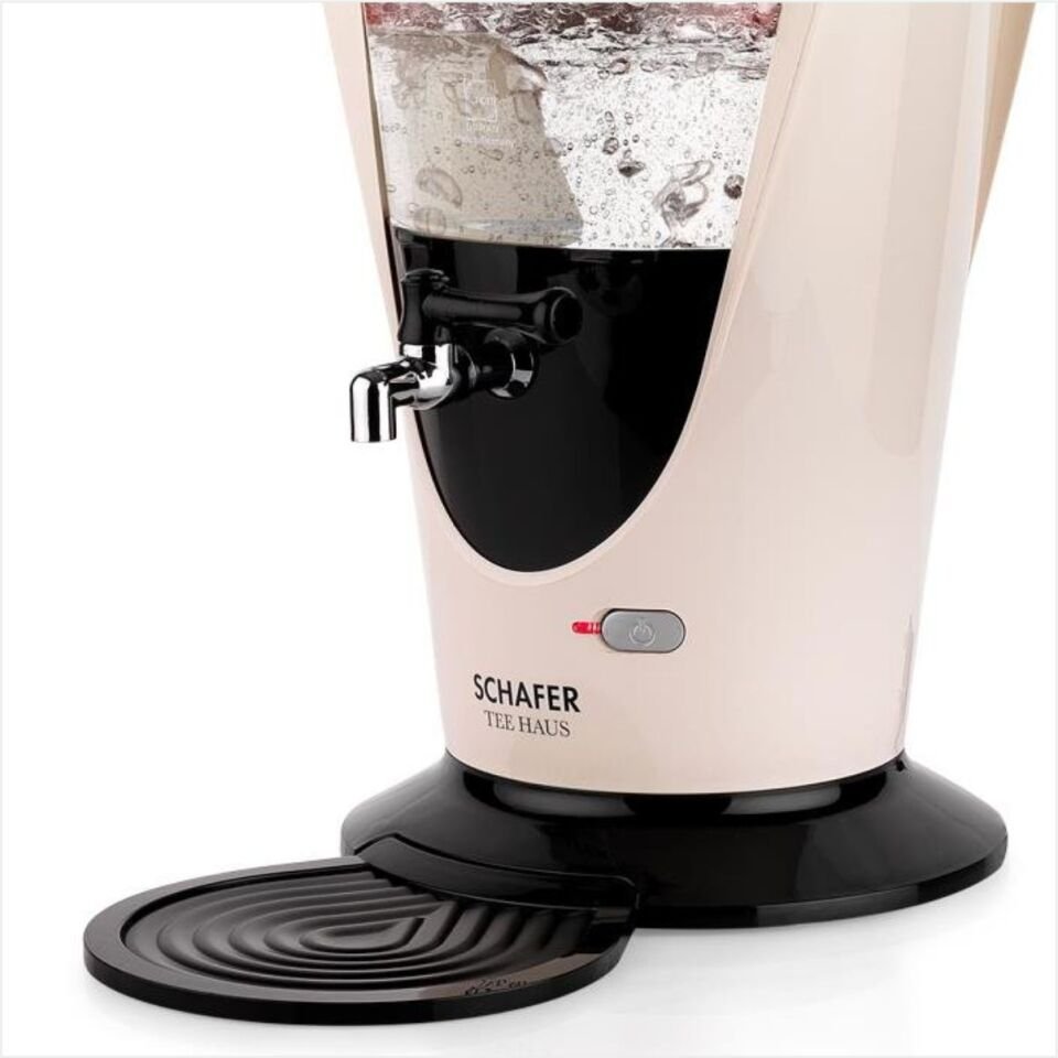Schafer Tee Haus Yeni Nesil Elektrikli Cam Semaver-Krem