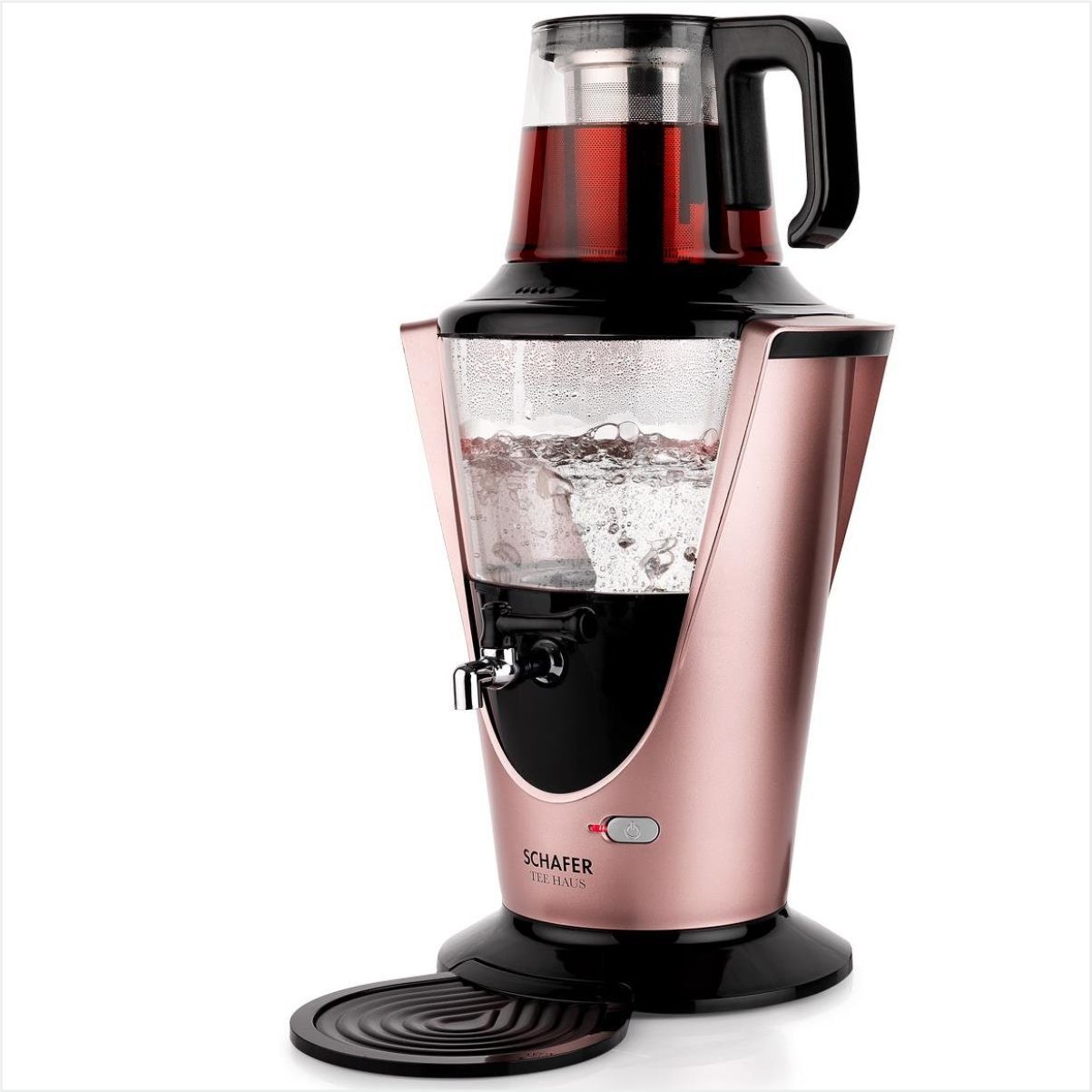 Schafer Tee Haus Yeni Nesil Elektrikli Cam Semaver-Rosegold