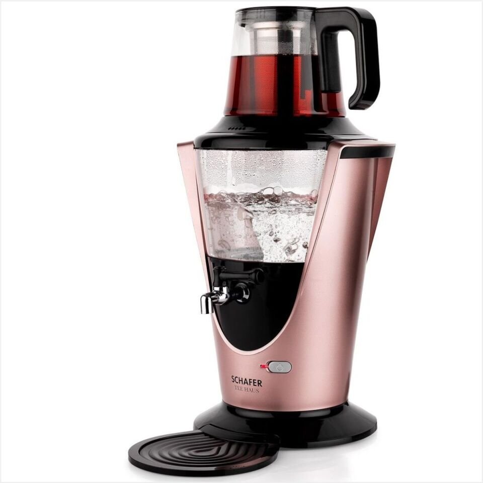 Schafer Tee Haus Yeni Nesil Elektrikli Cam Semaver-Rosegold