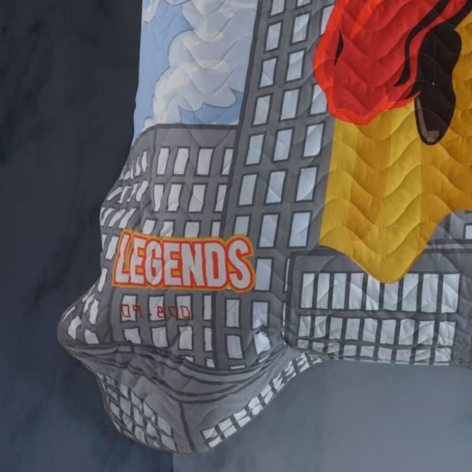 Aran Clasy Ranforce Yatak Örtüsü Seti Tek Kişilik Superhero  V1 Gri