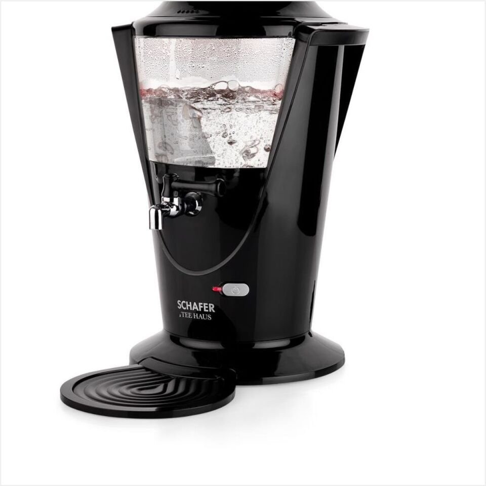 Schafer Tee Haus Yeni Nesil Elektrikli Cam Semaver-Siyah