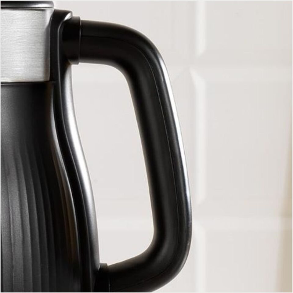 Schafer Carina Paslanmaz Çelik El Yakmaz Gövdeli Su Isıtıcı-Siyah