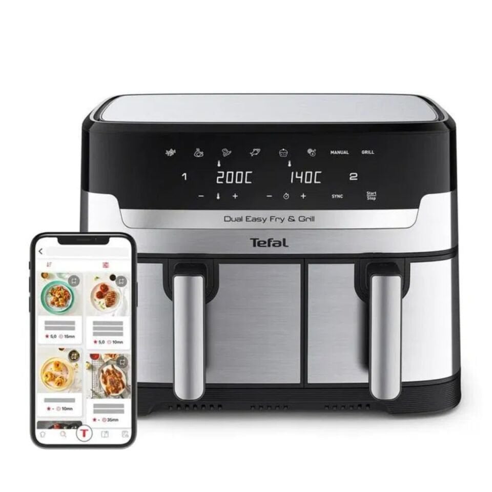 Tefal Easy Fry Dual Az Yağlı Fritöz - 8.3L