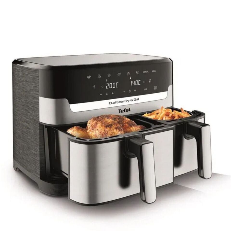 Tefal Easy Fry Dual Az Yağlı Fritöz - 8.3L