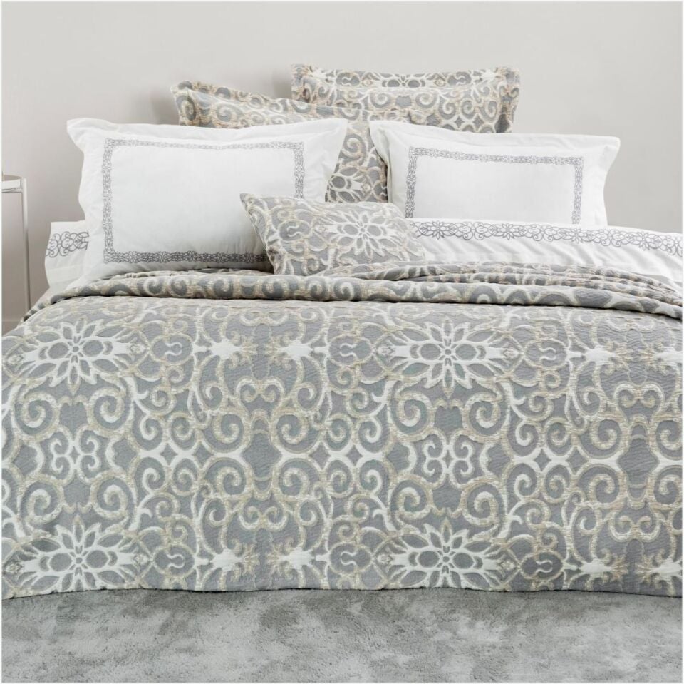 Schafer Home Amara Yatak Örtüsü Nevresim Seti 8 Parça-İndigo