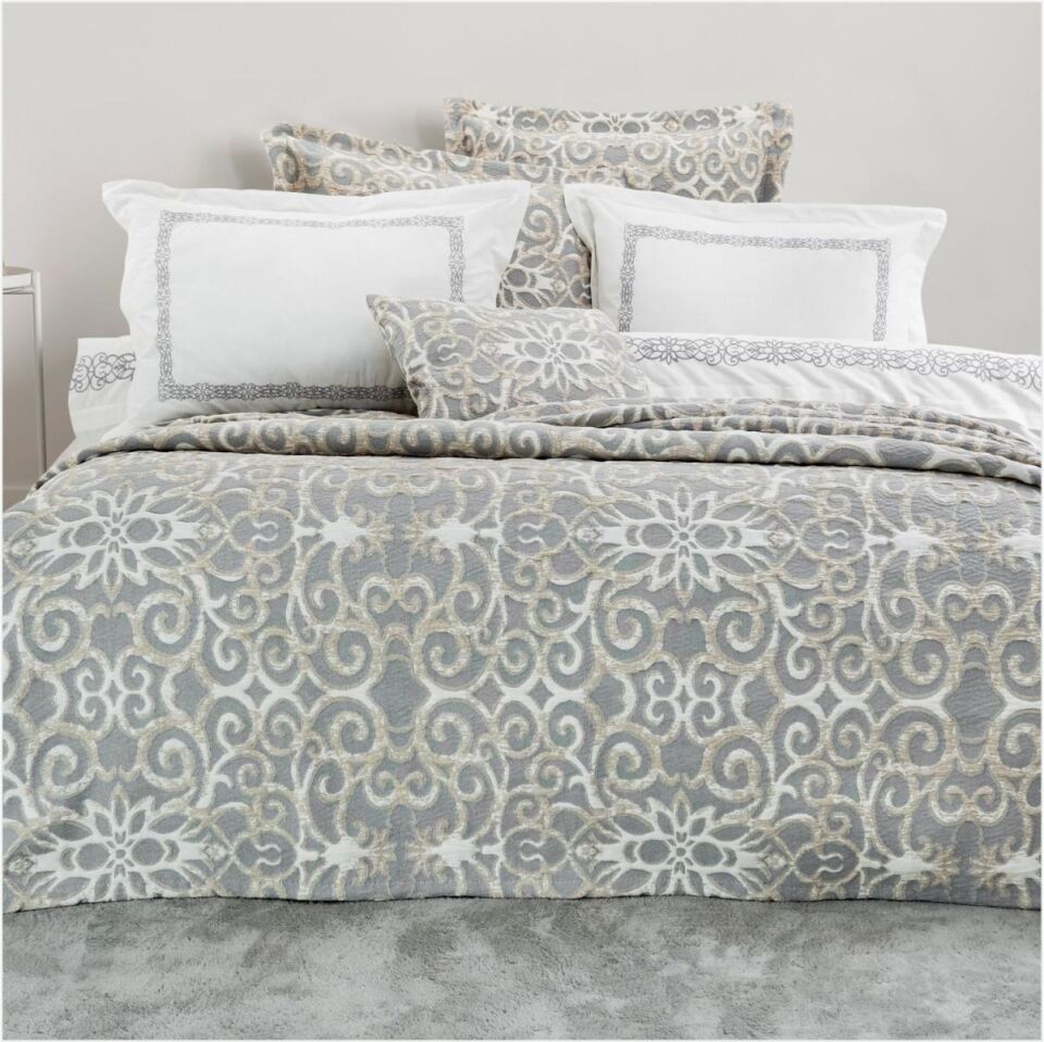 Schafer Home Amara Yatak Örtüsü Nevresim Seti 8 Parça-İndigo