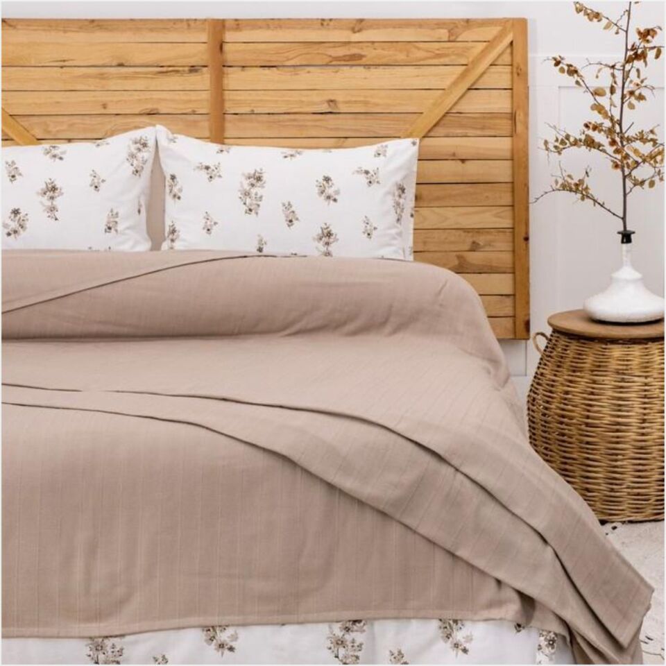 Schafer Home Hera Çift Kişilik Pike Takımı 4 Parça-Bej