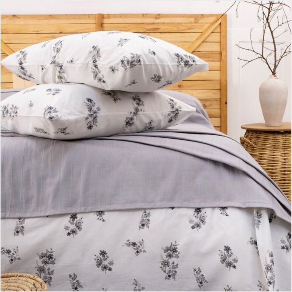 Schafer Home Hera Çift Kişilik Pike Takımı 4 Parça-Gri