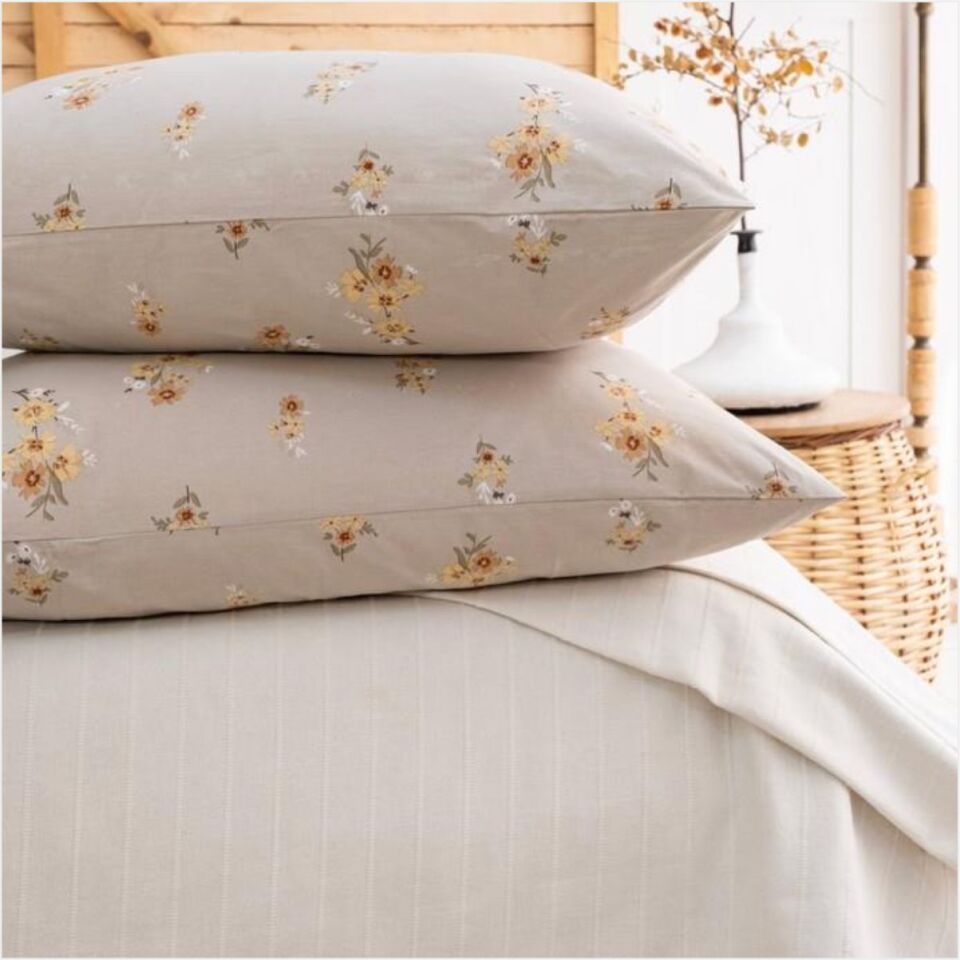 Schafer Home Hera Çift Kişilik Pike Takımı 4 Parça-Ekru