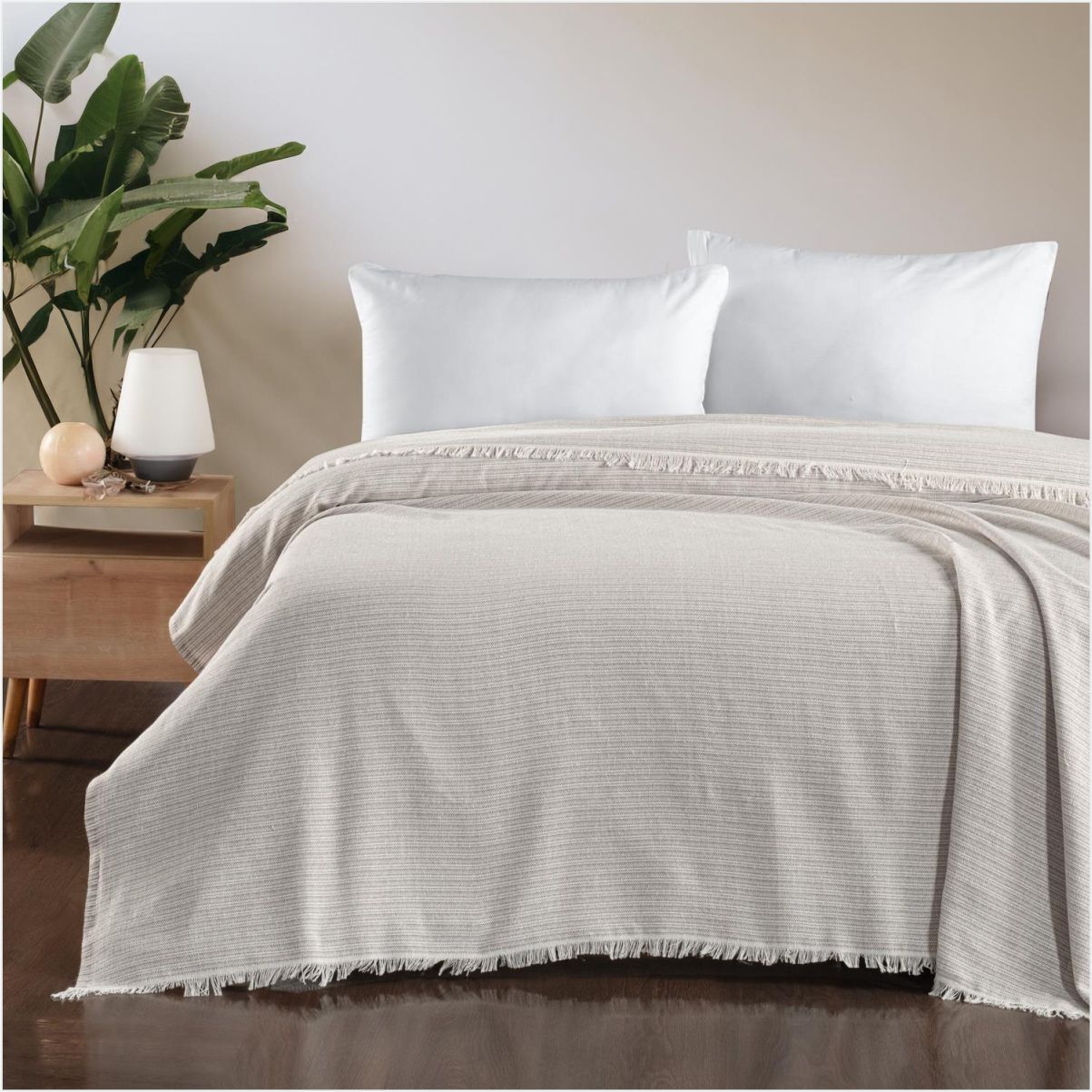 Schafer Home Luca Çift Kişilik Pike 200X220 Cm 1 Parça-Bej