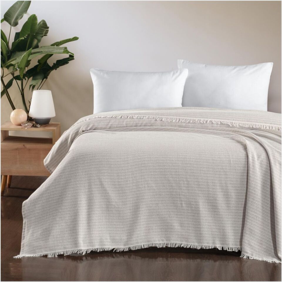 Schafer Home Luca Çift Kişilik Pike 200X220 Cm 1 Parça-Bej