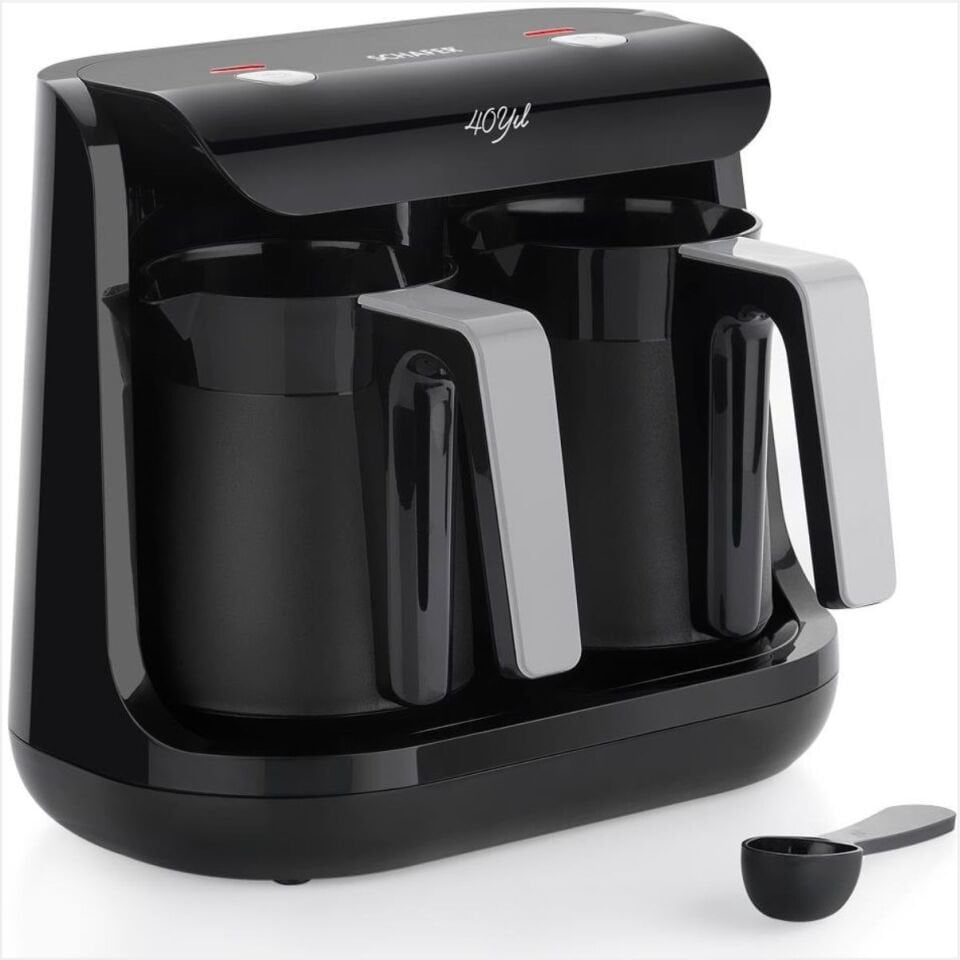 SCHAFER 40 YIL ÇİFT CEZVELİ TÜRK KAHVE MAKİNESİ SİYAH