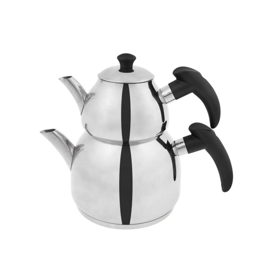 Emsan Helis Bakalit Saplı Midi Boy Çelik Çaydanlık