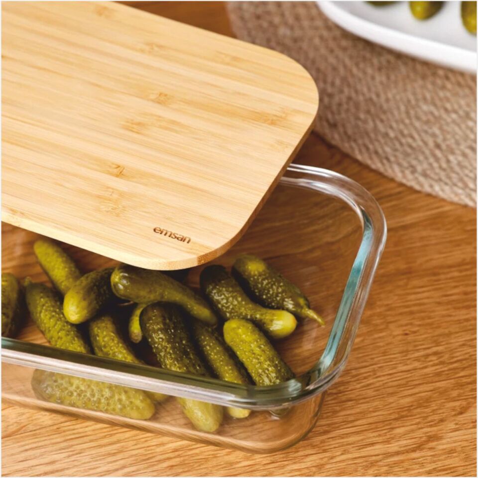 Emsan Naturel Borosilikat Saklam, 640 Ml