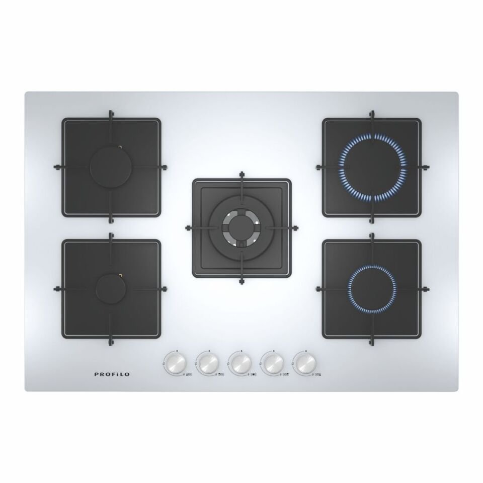 Profilo ON27Q2O12D Wok Gözlü Beyaz Cam Ankastre Ocak