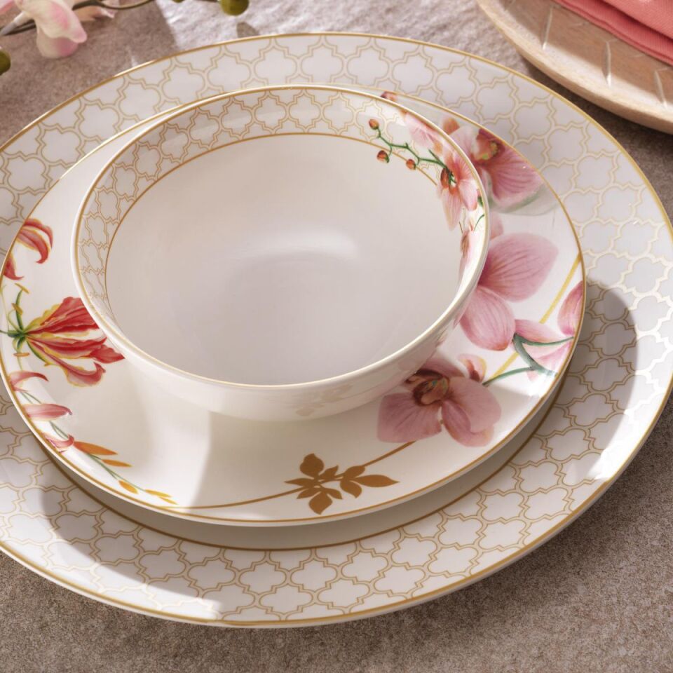 Schafer Melina Porselen Yemek Takımı 24 Parça-Krem