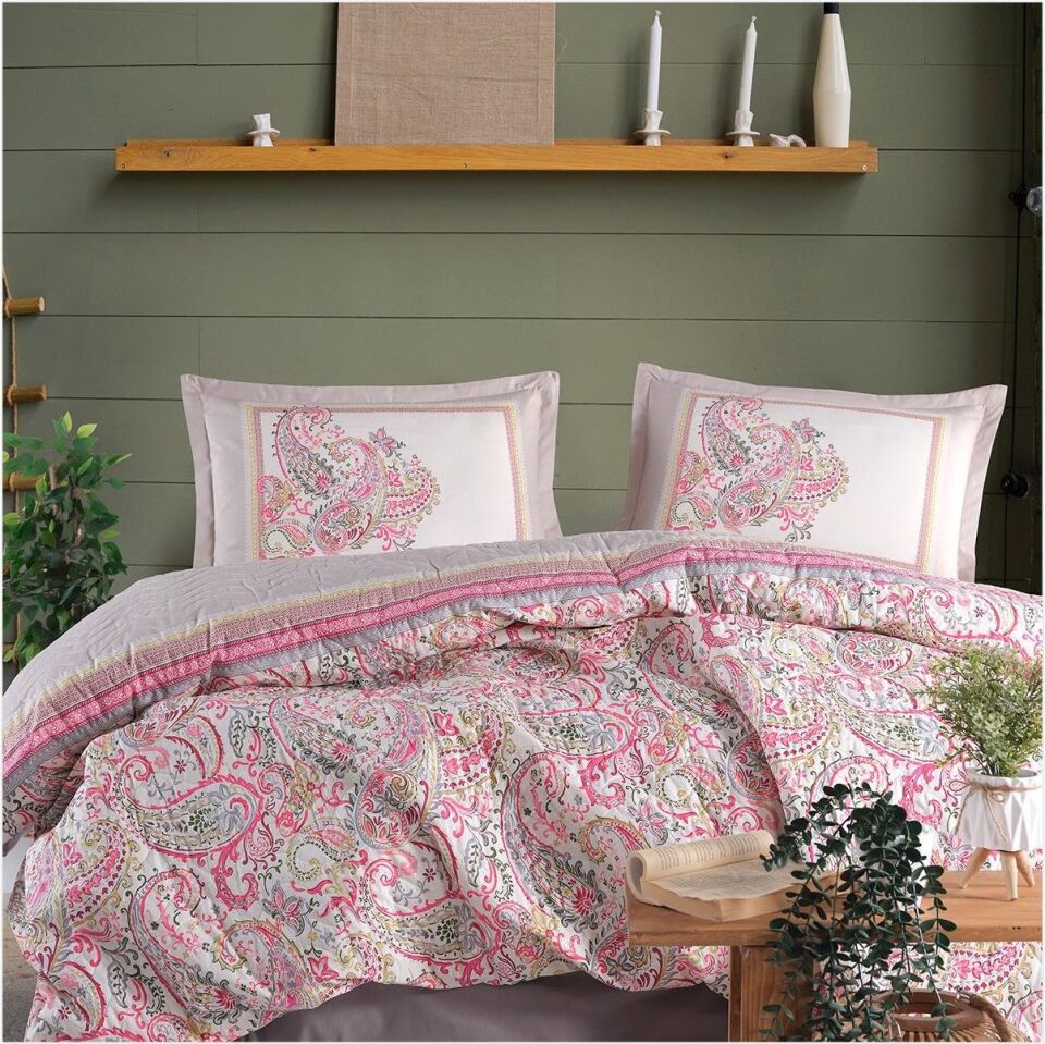 Aran Ranforce Dört Mevsim Set Çift Kişilik Luga / V1 - Pembe