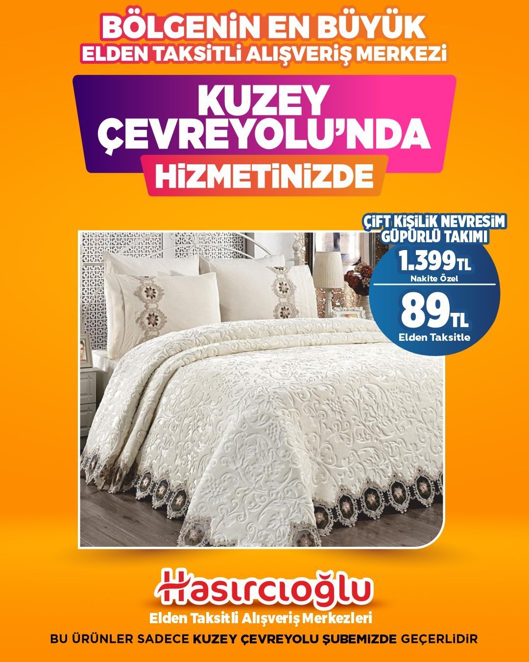 ÇİFT KİŞİLİK NEVRESİM GÜPÜRLÜ TAKIMI  ! SADECE KUZEY ÇEVRE YOLUNDA GEÇERLİDİR !