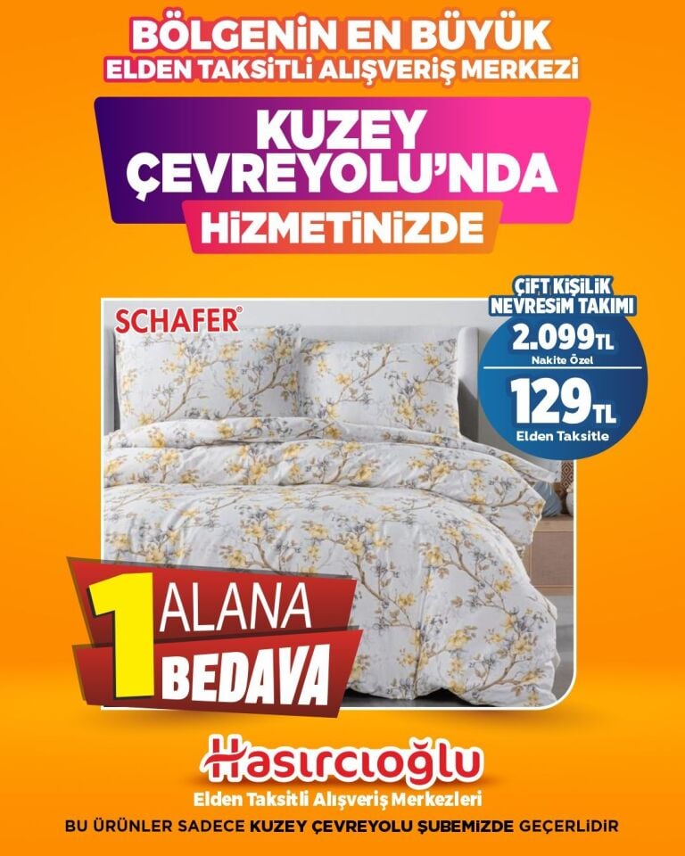 SCAHAFER ÇİFT KİŞİLİK NEVRESİM TAKIMI  ! SADECE KUZEY ÇEVRE YOLUNDA GEÇERLİDİR !