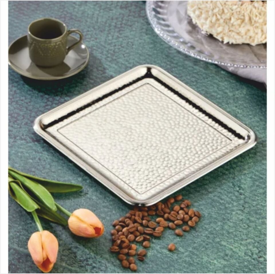 Cooker Ckr3340  Kare Sunum Tepsisi Gümüş