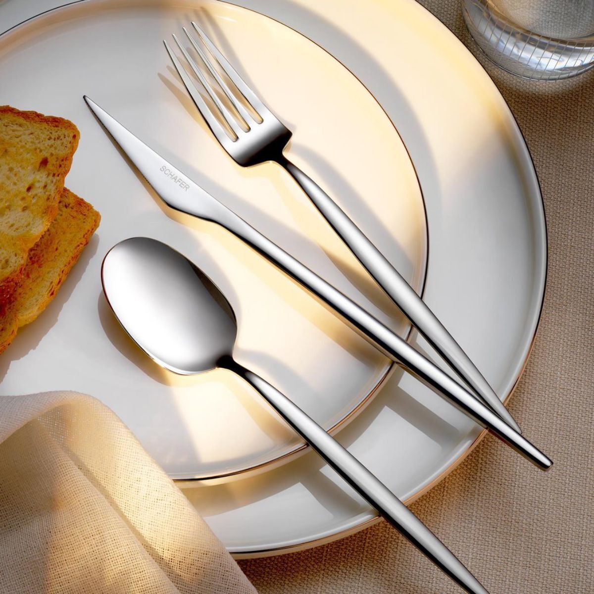 Schafer Hamburg 72 Parça Çatal Kaşık Bıçak Takımı-Gümüş05