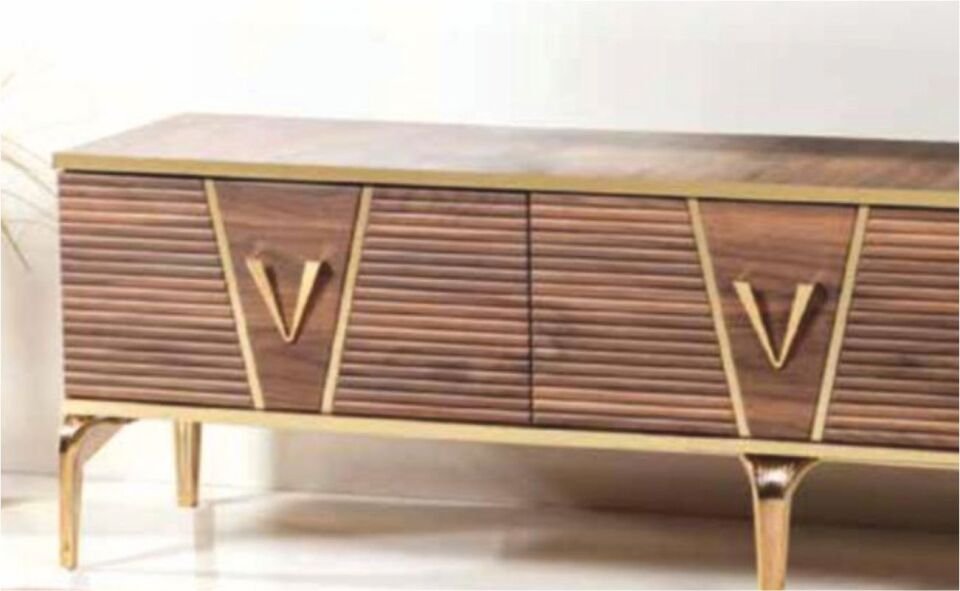 Linza Vakko 180 Cm 3 Çekmeceli Tv Sehpası Ceviz