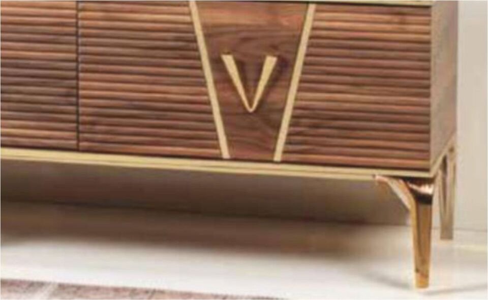 Linza Vakko 180 Cm 3 Çekmeceli Tv Sehpası Ceviz