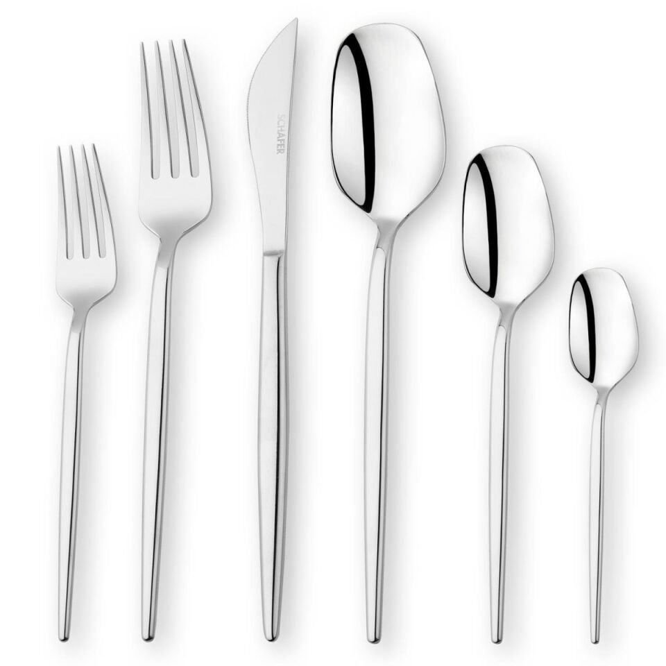 Schafer Hamburg 72 Parça Çatal Kaşık Bıçak Takımı-Gümüş21