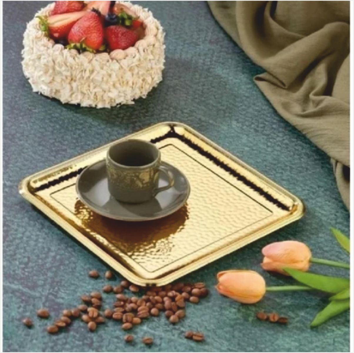 Cooker Ckr3339  Kare Sunum Tepsisi Gold