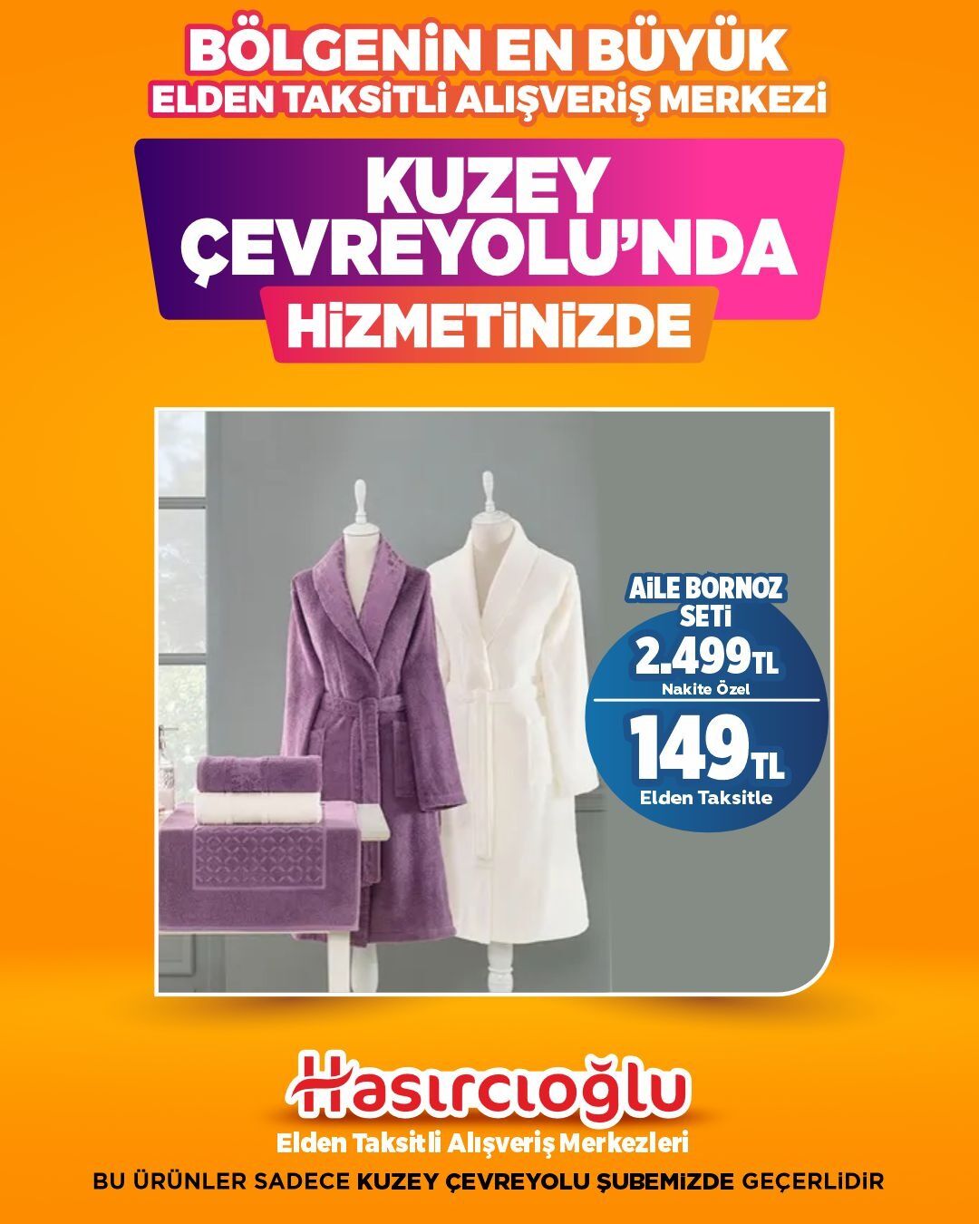 AİLE BORNOZ SETİ ! SADECE KUZEY ÇEVRE YOLUNDA GEÇERLİDİR !