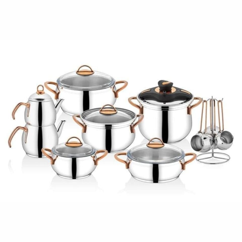 Schafer Alia Çelik Çeyiz Seti 18 Parça-Bakır