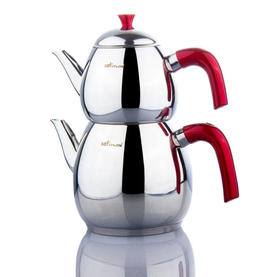 Safınox Aile Piramit Çaydanlık Renkli Kulplu