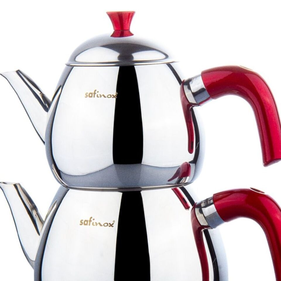 Safınox Aile Piramit Çaydanlık Renkli Kulplu