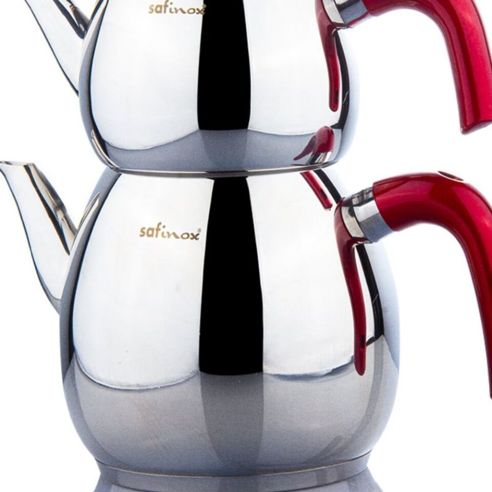 Safınox Aile Piramit Çaydanlık Renkli Kulplu