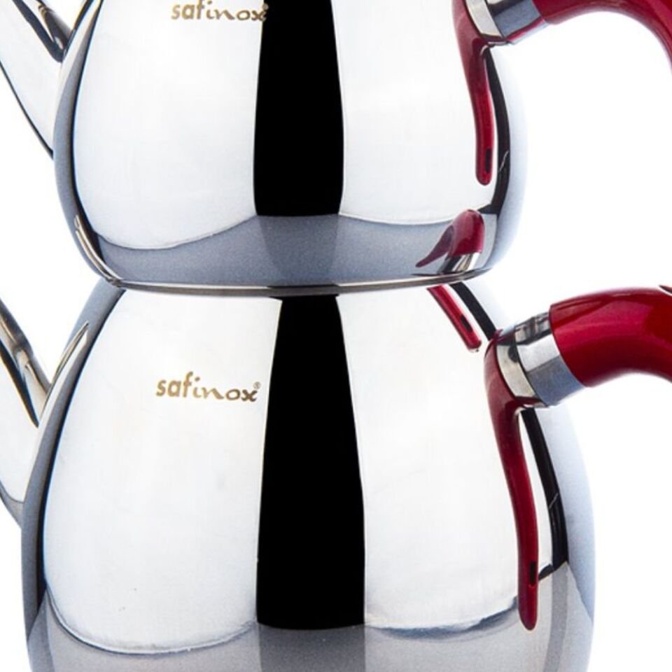 Safınox Aile Piramit Çaydanlık Renkli Kulplu