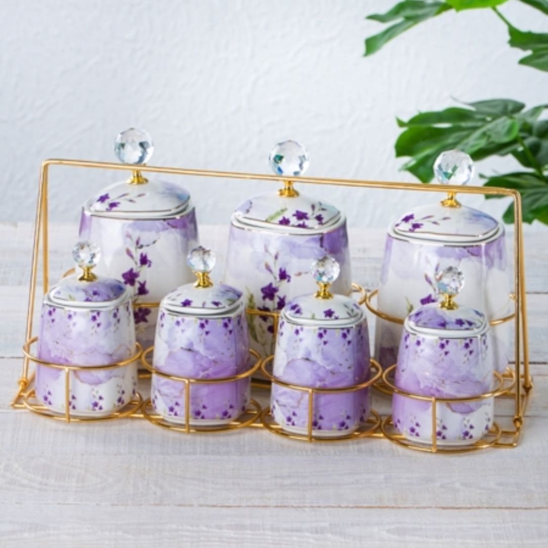 Acar Master Magic 8 Parça Standlı Porselen Baharat Takımı