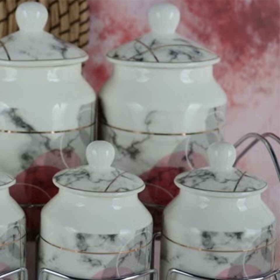 Şener P/Por-101326 Paçi-Aura Pors.7 Parça.Yaldızlı Baharat Takımı